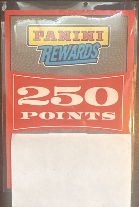 Panini Rewards 250 Points Code Card Points Card