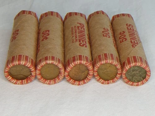 1 roll of Wheat One Cent,Pennies "READ" 1940s-1950s