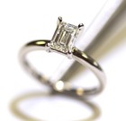 IGI 14K White gold Emerald cut 1.02ct VS2 G Lab Grown Diamond engagement Ring 7 — photo 7