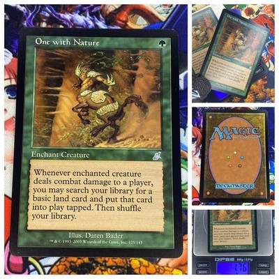 MTG One With Nature     NM Magic TCG Scourge 2003 Vintage OG Green Staples