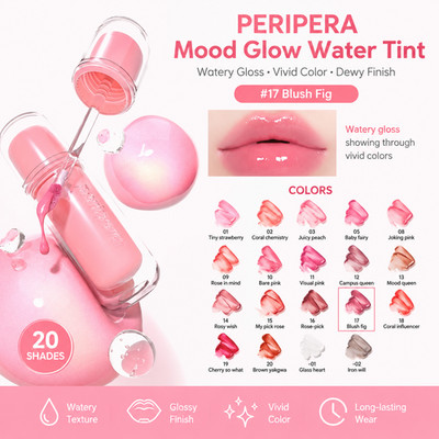 Peripera Mood Glowy Tint 4g #17 Blush Fig Korean Lip Tint