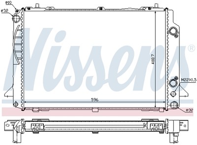 NISSENS 60467A Kühler, Motorkühlung für AUDI