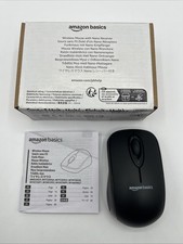 Amazon Basics 2.4 Ghz Wireless Optical Computer Mouse with USB Nano Receiver
