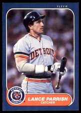 Lance Parrish 1986 Fleer #234 Detroit Tigers MLB READ FREE SHIP