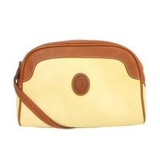 Borsa a tracolla Trussardi gialla marrone logo patch tubino donna usata
