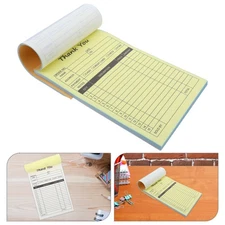 2 Pcs Order Invoice Book Business Receipt Carbon Copy Booklet Expenses