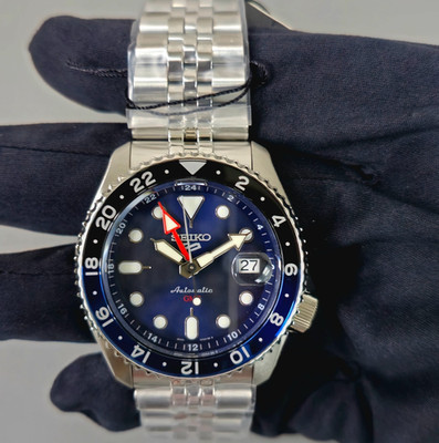 Seiko 5 Sports SSK003K1 Automatik GMT ''SKX GMT'' blaues Zifferblatt 42,5 mm...