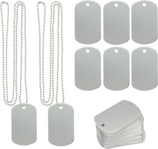 Aluminum Blank Tags Stamping Blanks Dog Metal Tags Engraving Blanks with Necklac