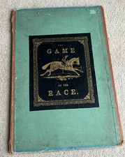 Circa 1900 Horse Racing game board, The Game of the Race / The Grand Race Game
