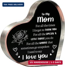 Mom Gifts for Mother's Day, I Love You Mom Acrylic Keepsake - Birthday Gifts for