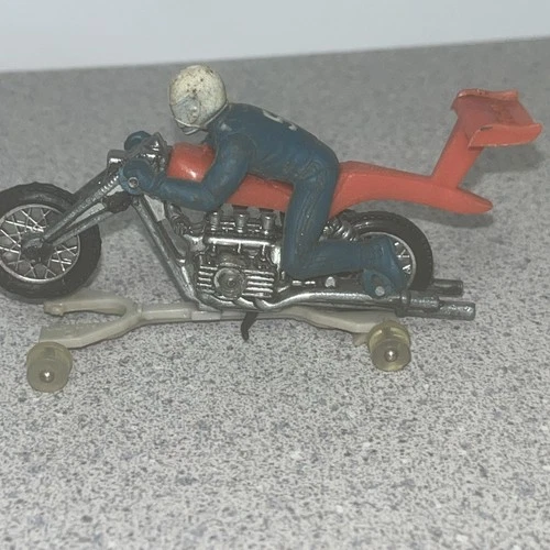 1970's Hot Wheels Redline Era Motorcycle Rrrumblers High Trailer Red W/Blue #5