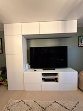Ikea Besta TV Cabinet/unit and surround storage White