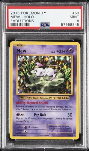 Mew graded PSA 9 for sale on eBay