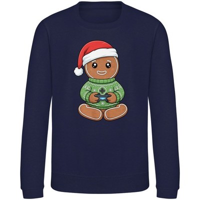 Weihnachten Gaming Sweatshirt für Kinder Lebkuchen Gamer Mädchen Weihnachtsgeschenk Top