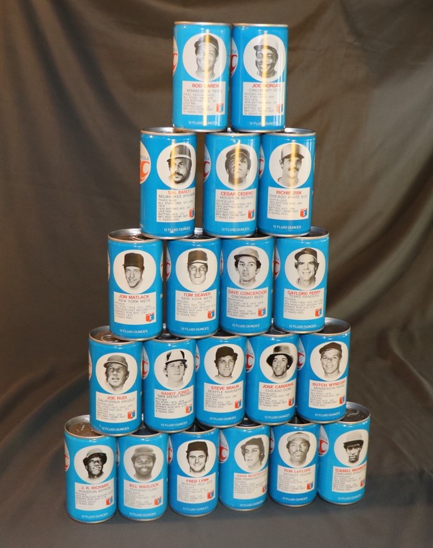(20) Vintage 1970s RC Cola Baseball Soda Can Lot MLB Pull Tab - ALL Different