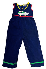 Vintage Corduroy Overalls Size 18 months Girls / Toddler Ducks/Playful