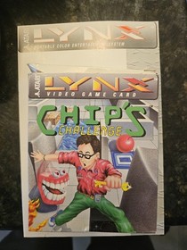 Atari Lynx Handheld Console PAG-0201 & Original Box + Chips Challenge Game Parts