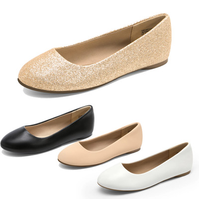Women Ballerina Ballet Flats Round Toe Comfortable Slip On Casual Flat Shoes