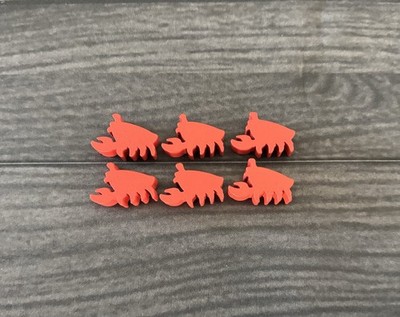Everdell Farshore | All 6 Wooden Crab Figures | Official Replacement Game Pieces