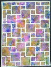 Original COLORFUL  ABSTRACT   Watercolor  Painting  MODERN CONTEMPORARY ART