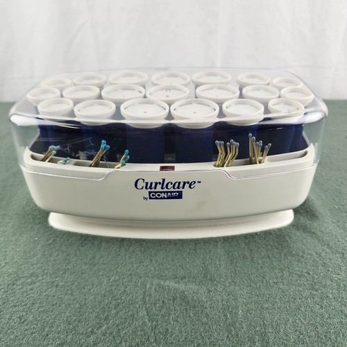 Vintage Conair Curlcare CHV20R Hair Roller Set 20 Rollers Flocked Tested & Works