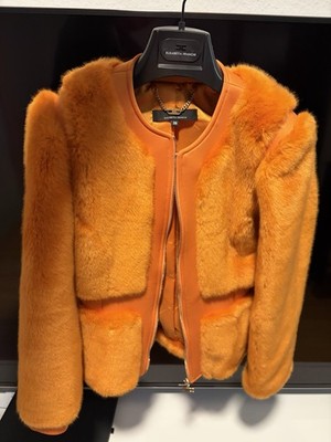 Elisabetta Franchi Faux Fur Coat Größe 38 IT (D-32)