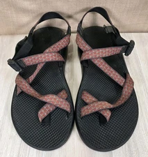Chaco Z/2 Classic Sport Sandals Mens Red Geometric Sz 13 Vibram Adjustable Strap