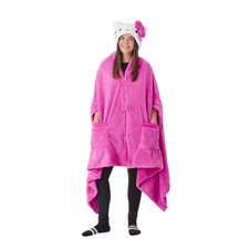 Hello Kitty 43" x 81" Adult Hooded Blanket