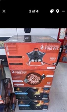 HotShot Gas Fire Pit 60,000 BTU W/ Locking Lid n' Pumice Stones in Denali Black