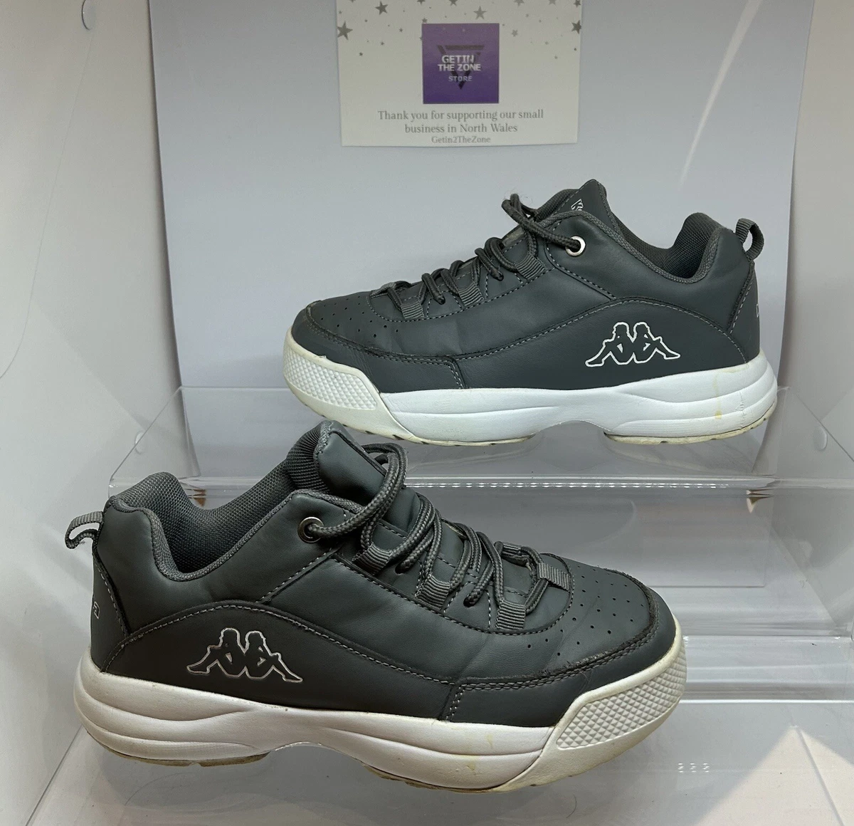 Baskets Femme Kappa Blanc Lacet – Taille UK 4 (pointure 37) – Neuves Avec Boîte – Prix Conseillé 95€
