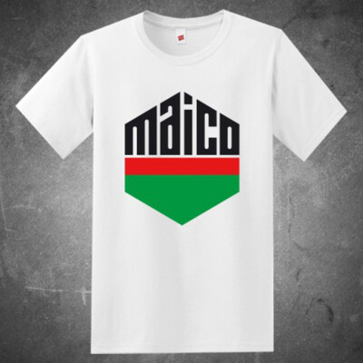 Maico Motorcycle Retro Classic Men's White Size S to 5XL