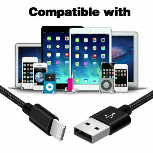 Braided USB Charging Phone Charger Data Cord Cable For iPhone 13 12 11 X 14 iPad - Picture 7 of 21