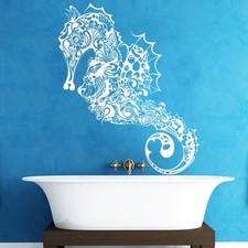 Seahorses Removable Wall Sticker Sea Ocean Vinyl Bathroom Nursery Room Art Decor