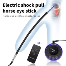 Electric E-stim Silicone Urethral Sounding Stretcher Penis Plug Bead Dilator USA