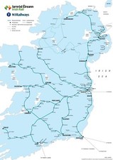 IRELAND TRAIN MAP (RAIL PASSENGER NETWORK) IE/NIR 2025 - Print Your Own