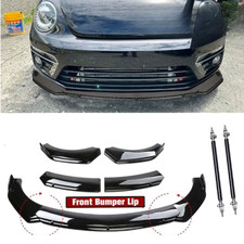 Front Bumper Lip Body Kit Spoiler Splitter Glossy Black For Vw Beetle R-line