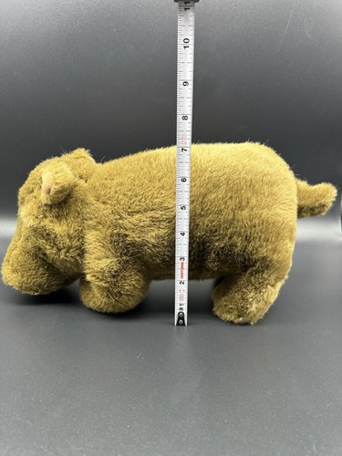 Vintage Chosun Nilpferd braun Plüschtier Stofftier Baby Kalb 12 Zoll - Bild 4 von 7