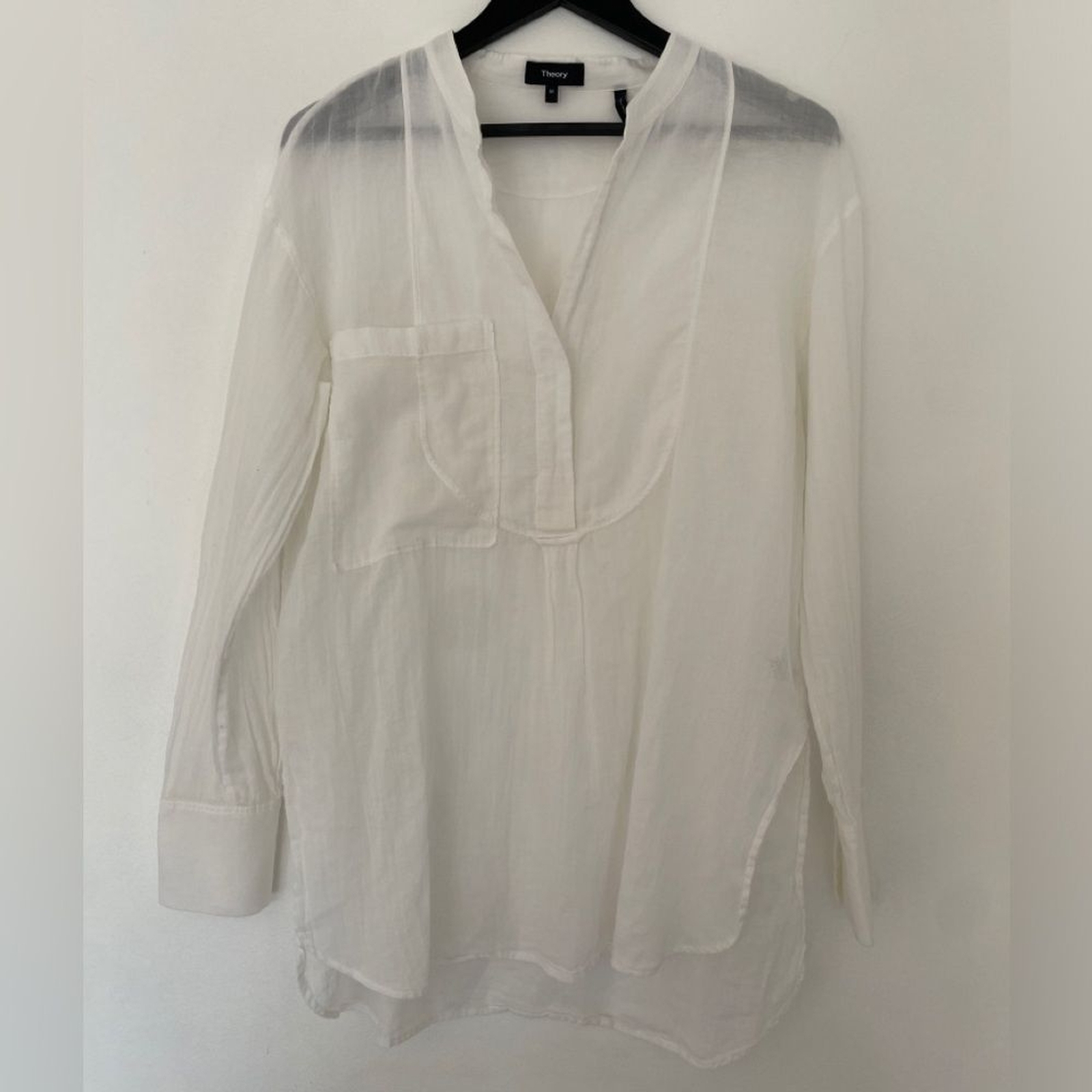 Theory 100% Cotton Modern Bib Button Down in Summ… - image 1