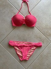 Victorias Secret Knockout Bikini Bottom M  32D Bandeau Push-up Top