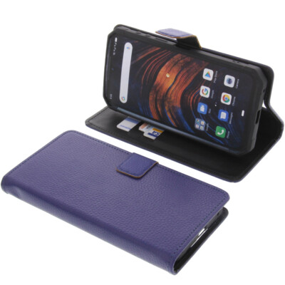 Tasche für Ulefone Armor 7 Book-Style Schutz Hülle rau Handytasche Buch Blau