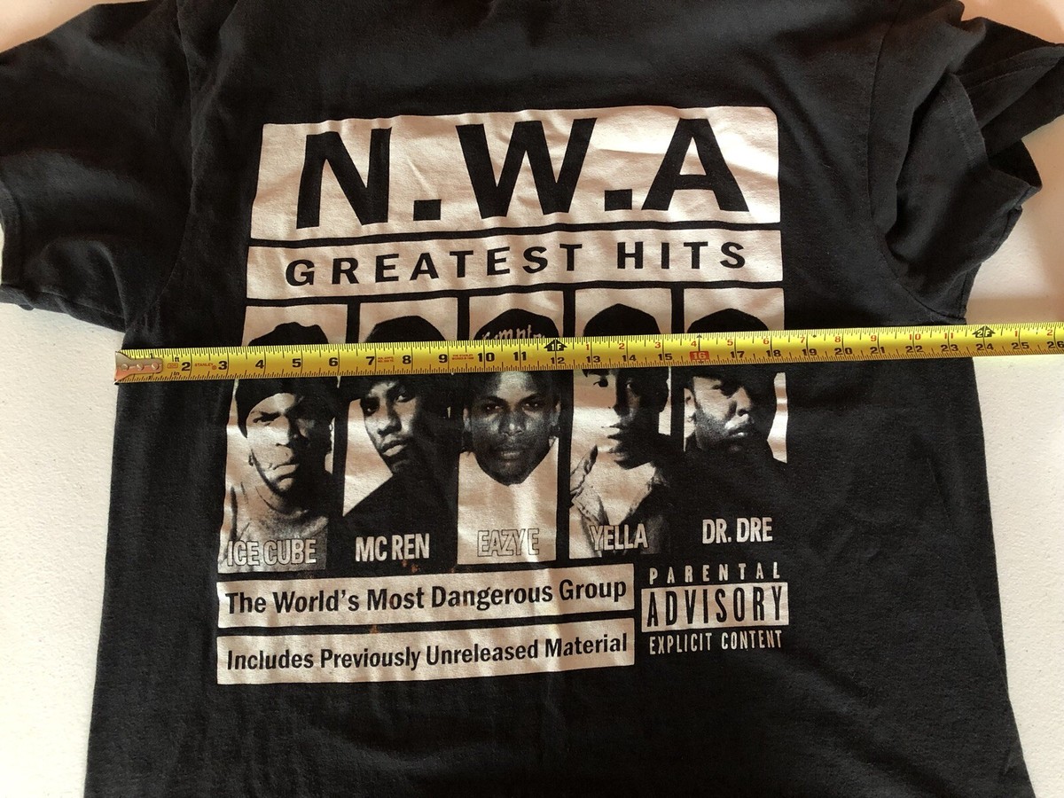 Vintage NWA N.W.A Greatest Hits Shirt Sz L-XL Eazy-E Dr Dre Ice
