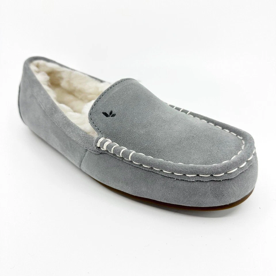 Koolaburra by UGG Lezly Wild Dove Gray Womens Suede Faux Fur Moccasin Slippers - Image 2 of 4