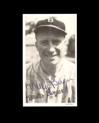 Walter Berger Signed 1972 TCMA Goudey 1936 Wide Pen Reprint Autographed ...