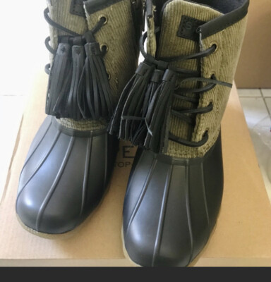 sperry tassel duck boots
