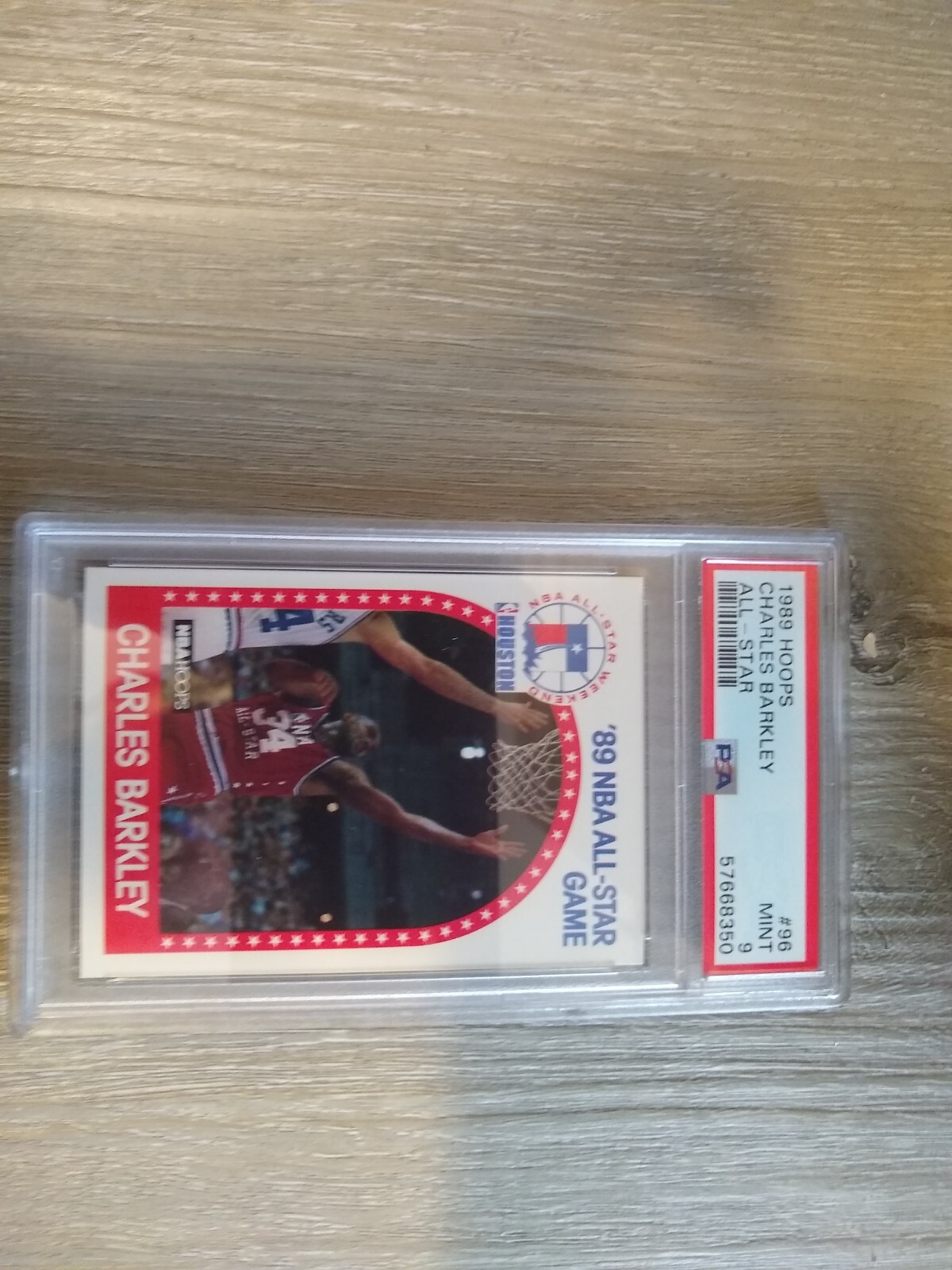 1989 HOOPS #96 - CHARLES BARKLEY ALL-STAR - PSA 9 MINT PQ2