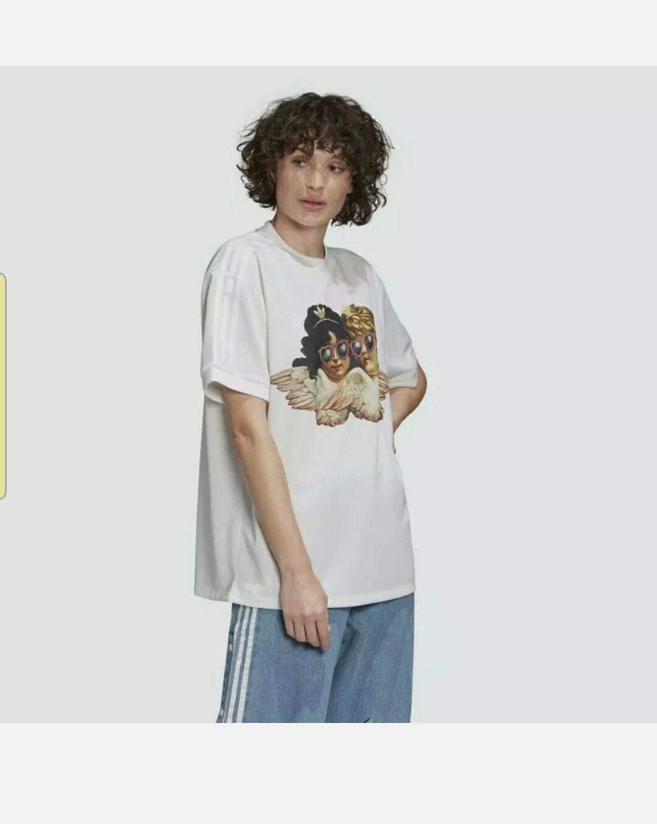 Adidas X Fiorucci 'Angels' Women's Graphic T-shirt FL4139 Loose Fit Size XS  | eBay