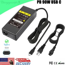 AC Adapter 90W USB Type-C for Dell Latitude 5289 5300 7400 2-In-1 Laptop Charger
