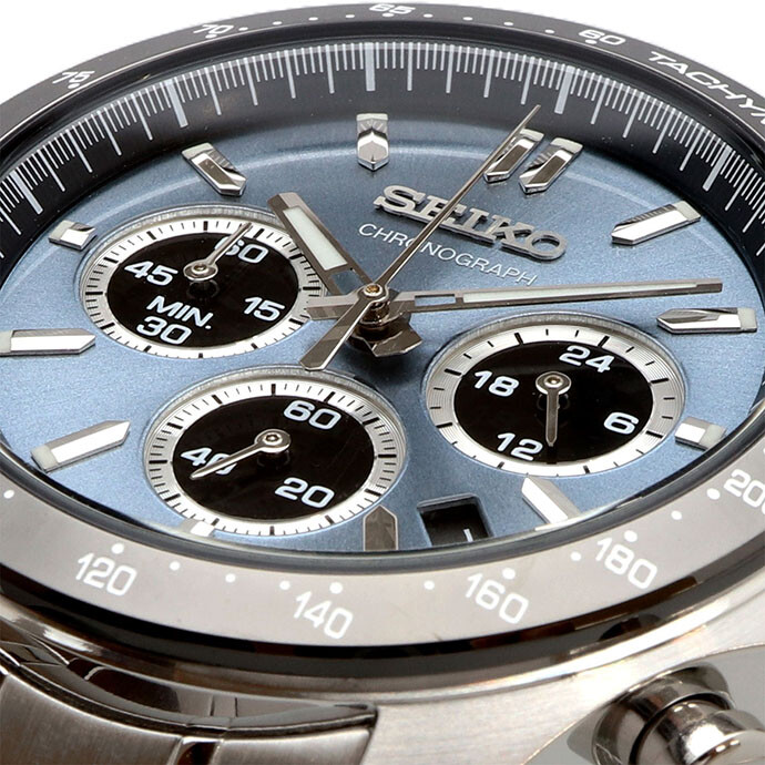 SEIKO Spirit SBTR027 Light Blue Stainless Chronograph Men`s