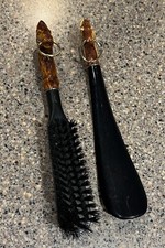 Vintage Horse Head Shoe Horn  Brush Set 8   Horse  Equestrian  Japan