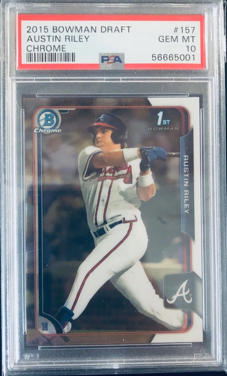 2015 Bowman Draft Austin Riley Chrome Rookie Atlanta Braves #157 PSA 10 GEM MINT